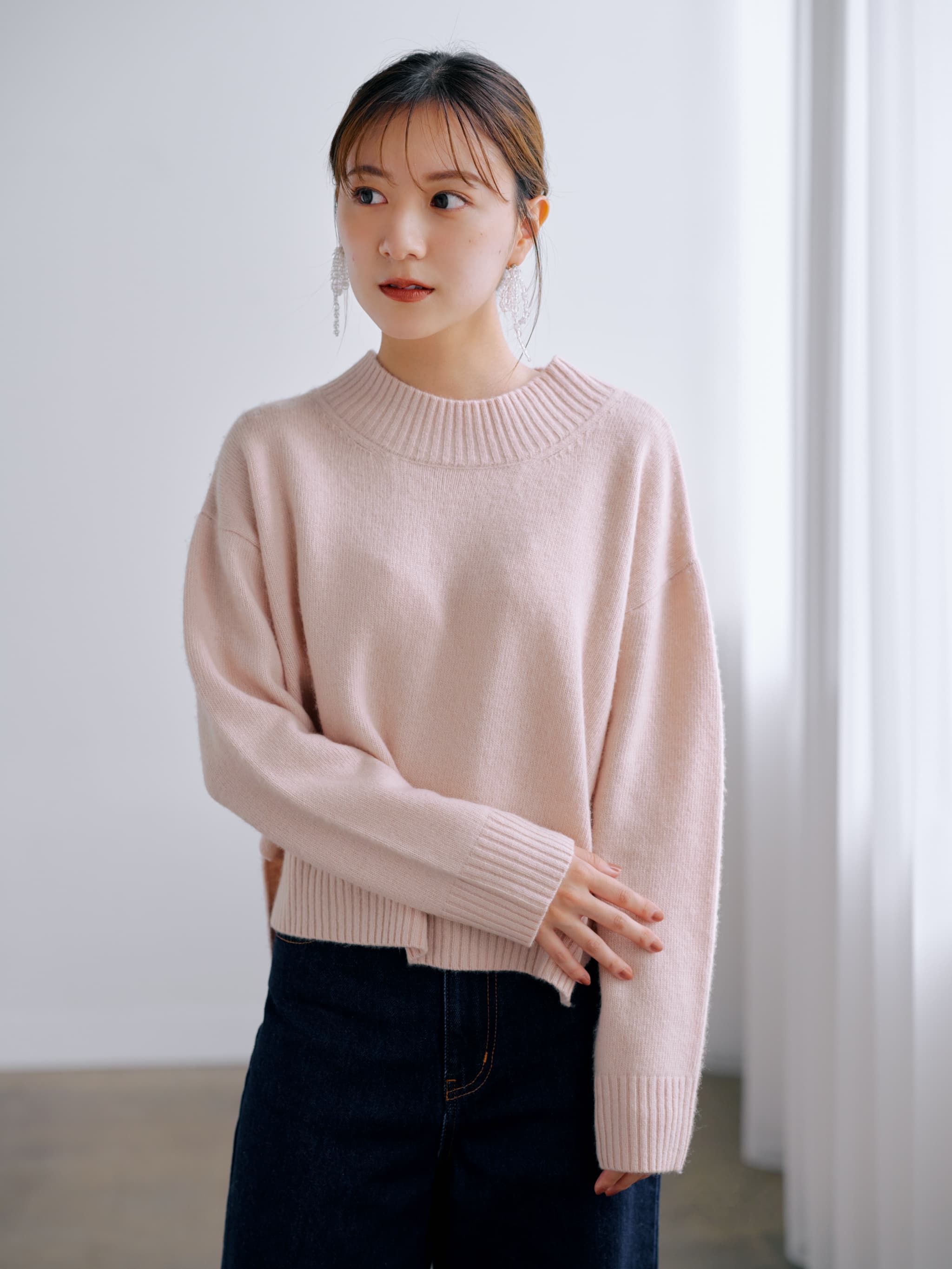 ウールカシミヤボトルネックニット | 小柄・低身長女性向け