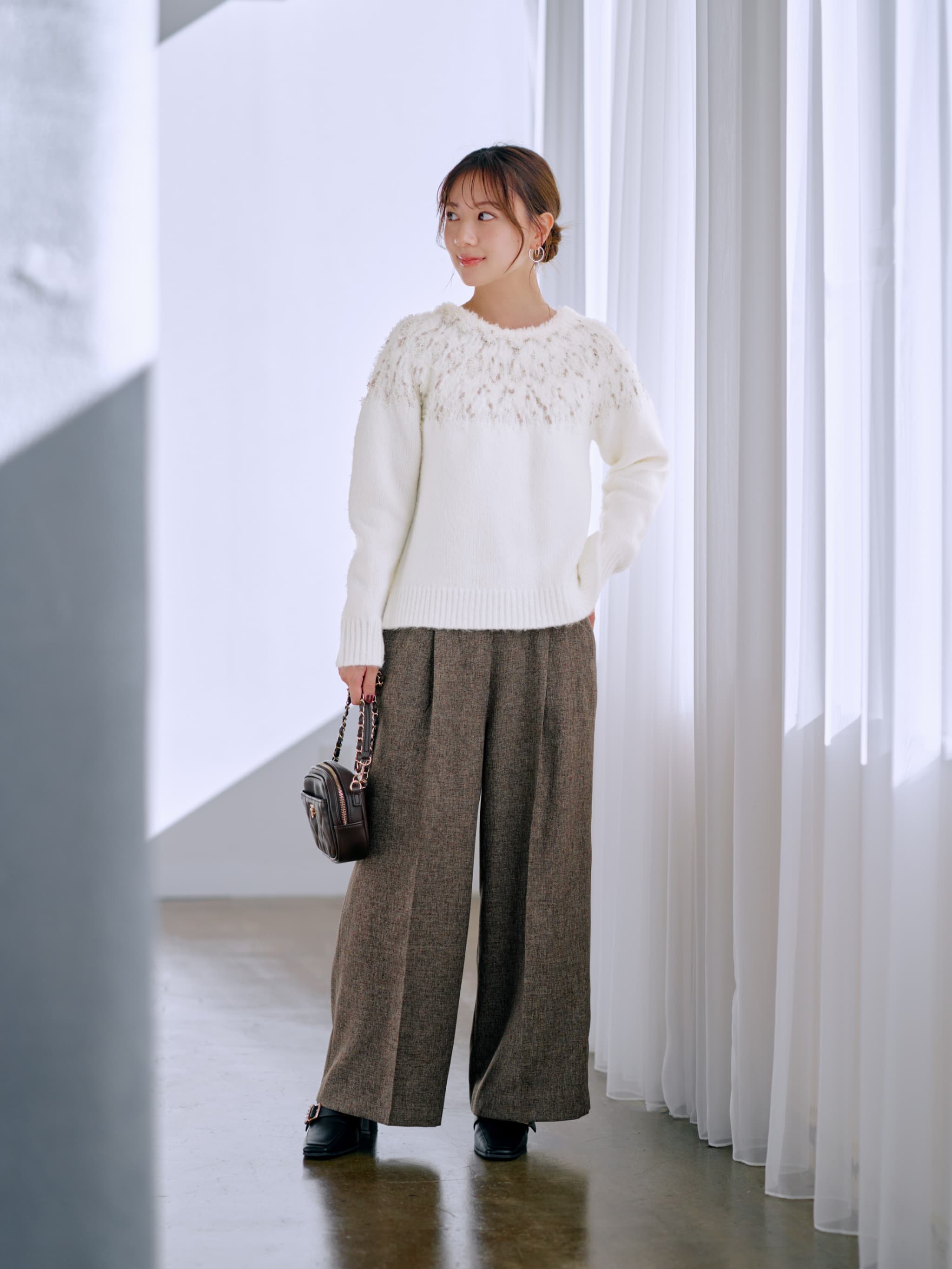 フェザーラメダイヤニット | 小柄・低身長女性向けファッション通販