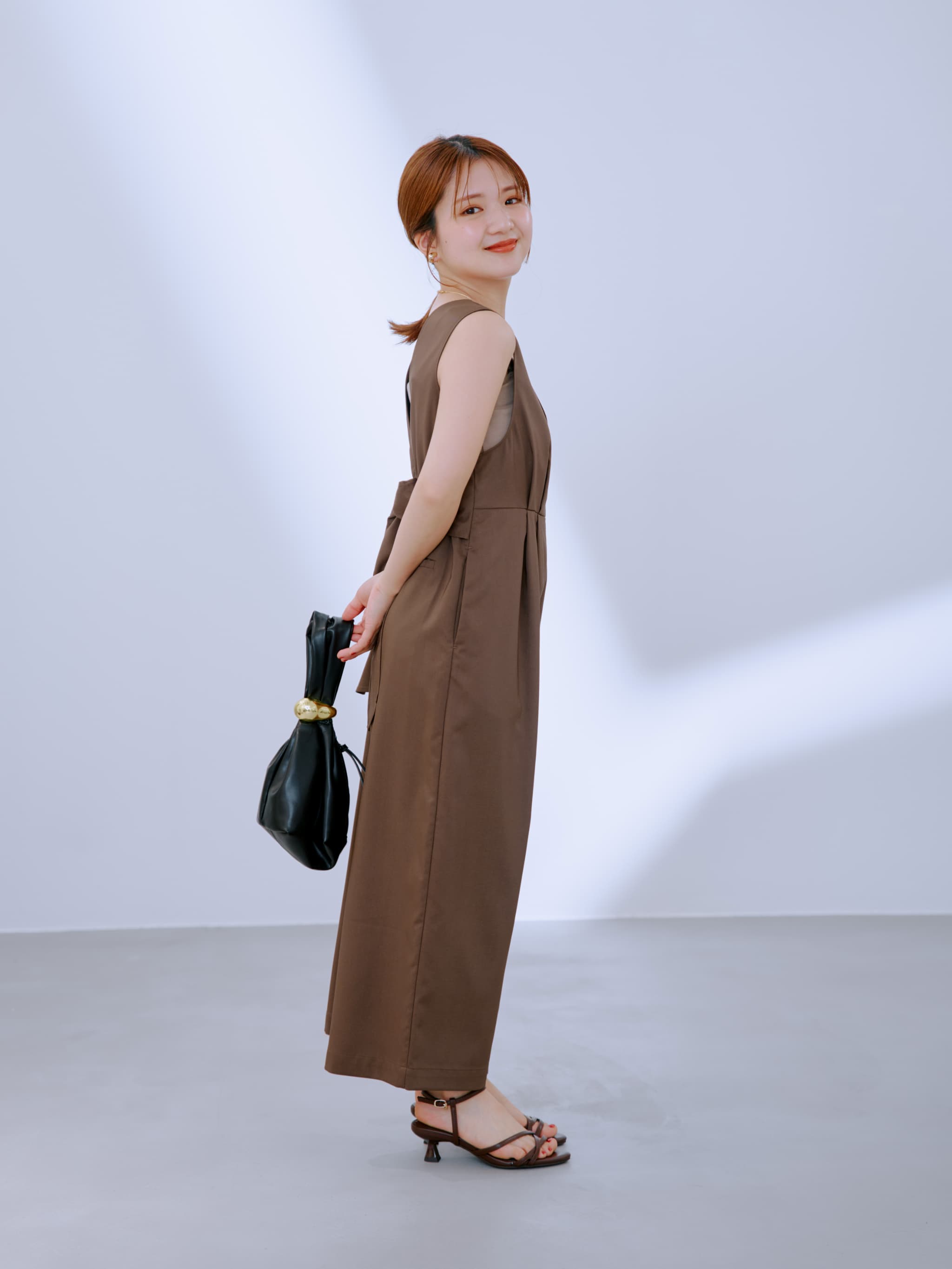 バックリボンツータックオールインワン-short & regular | 小柄・低