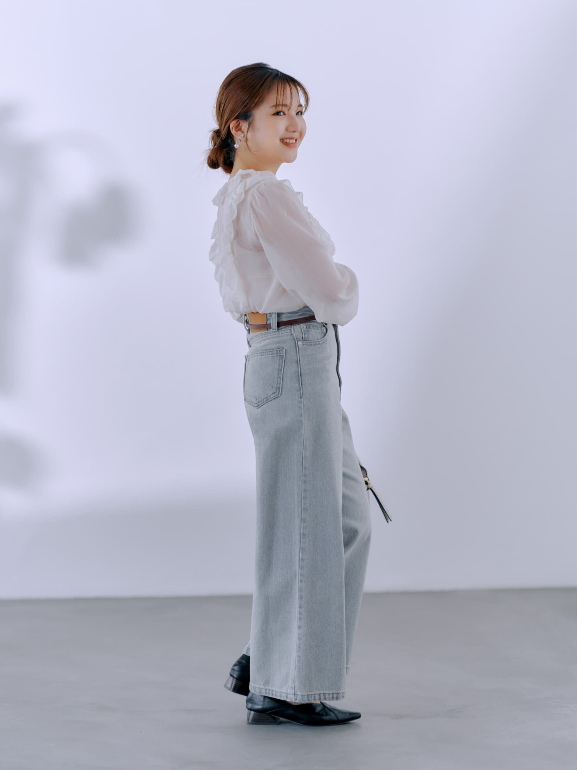 KUROKI DENIM フレアワイド-short & regular | 小柄・低身長女性向け