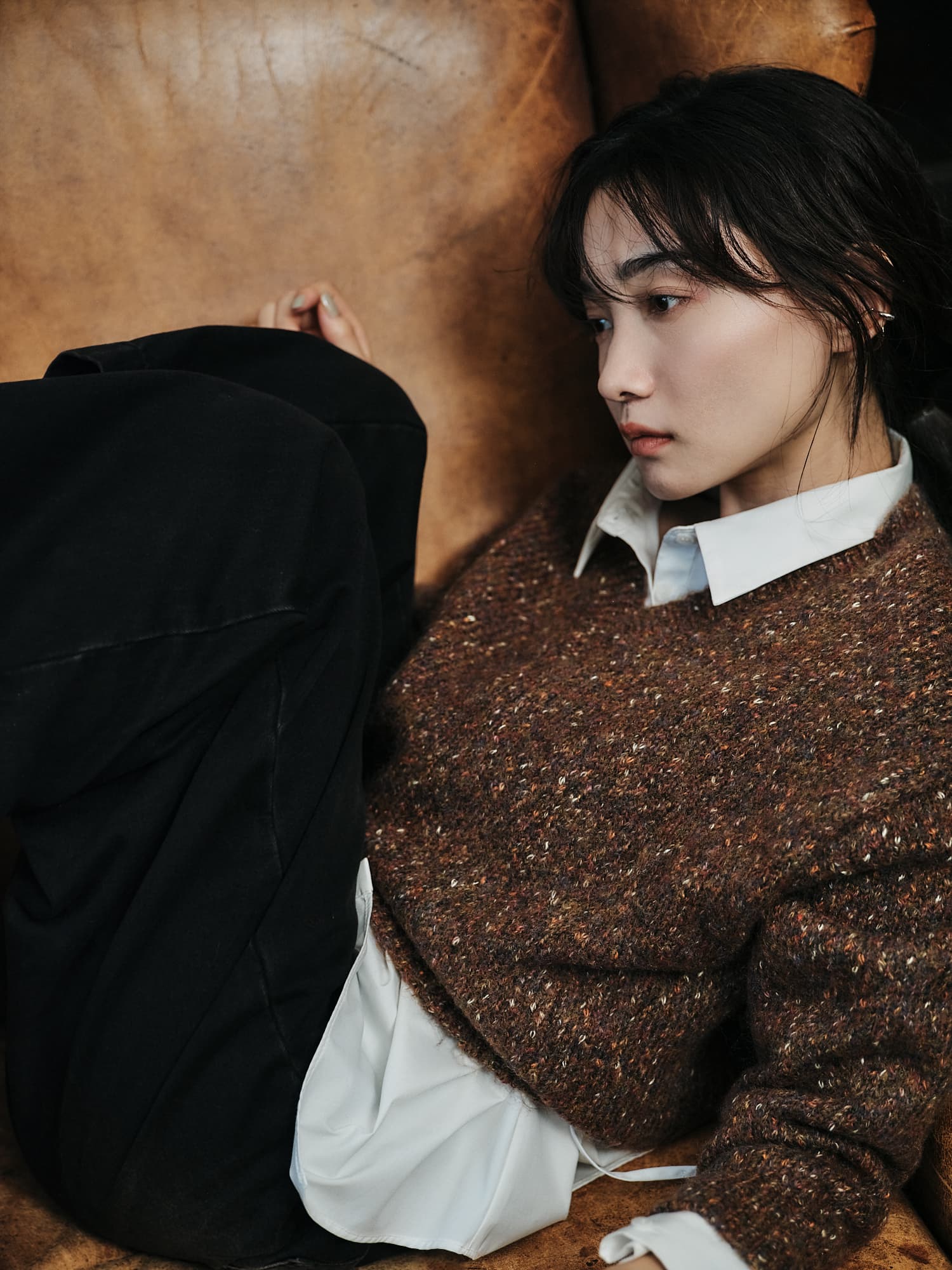 ヴィンテージライクミックスヤーンニット | 小柄・低身長女性向け