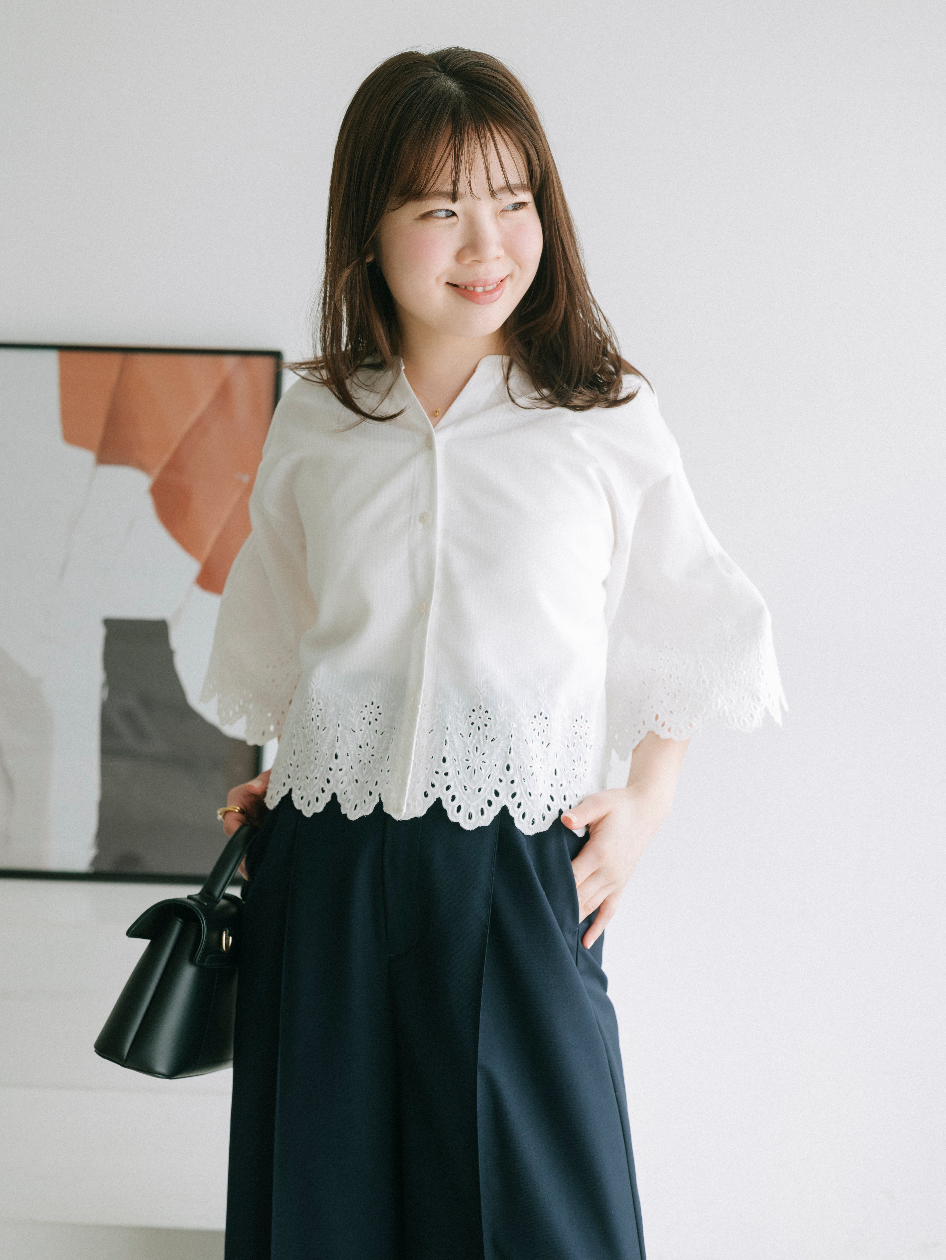 スカラエンブロイダリーブラウス | 小柄・低身長女性向けファッション