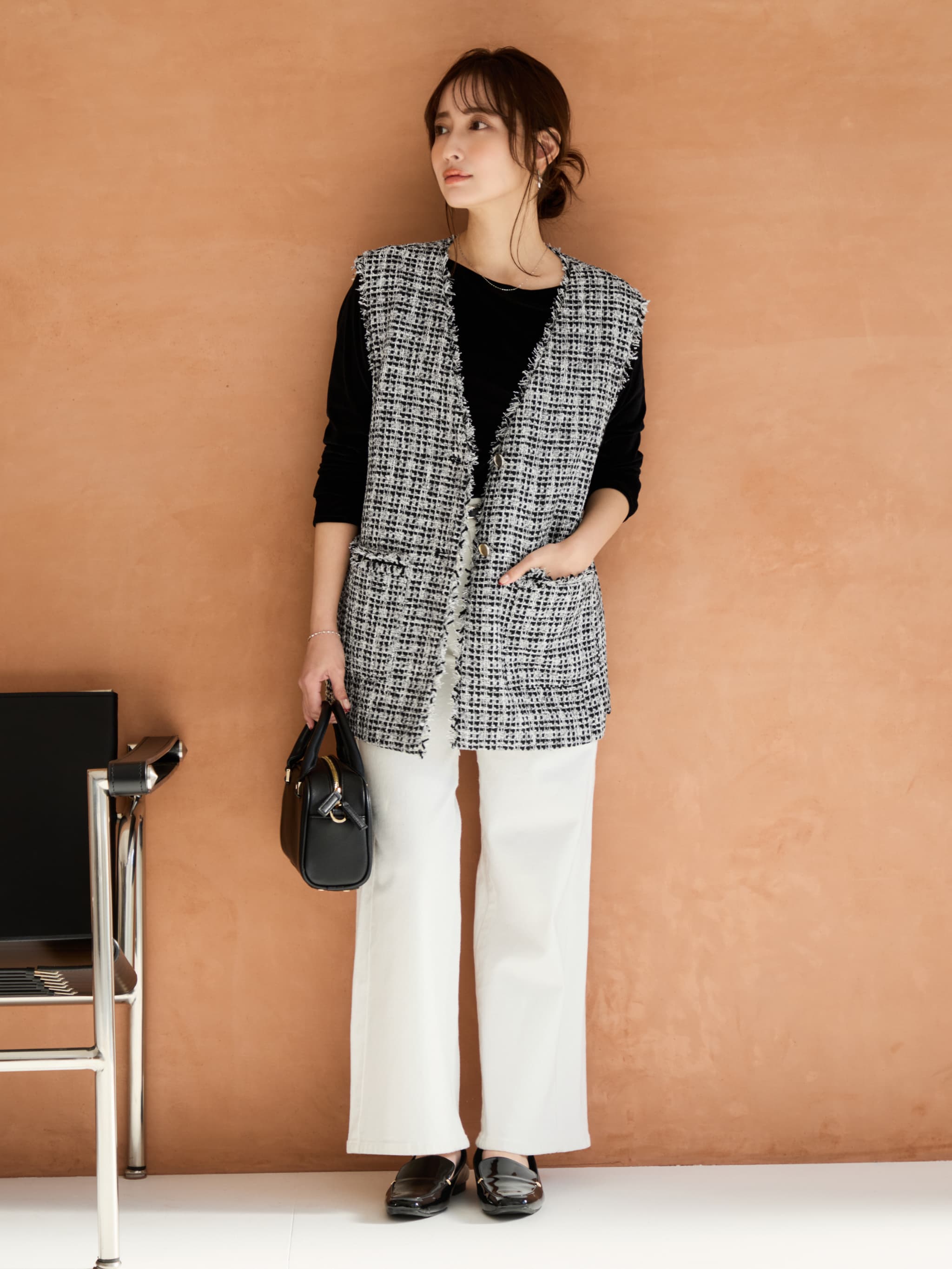 SOMETHINGコラボ】ベイカーストレートデニム-short & regular | 小柄