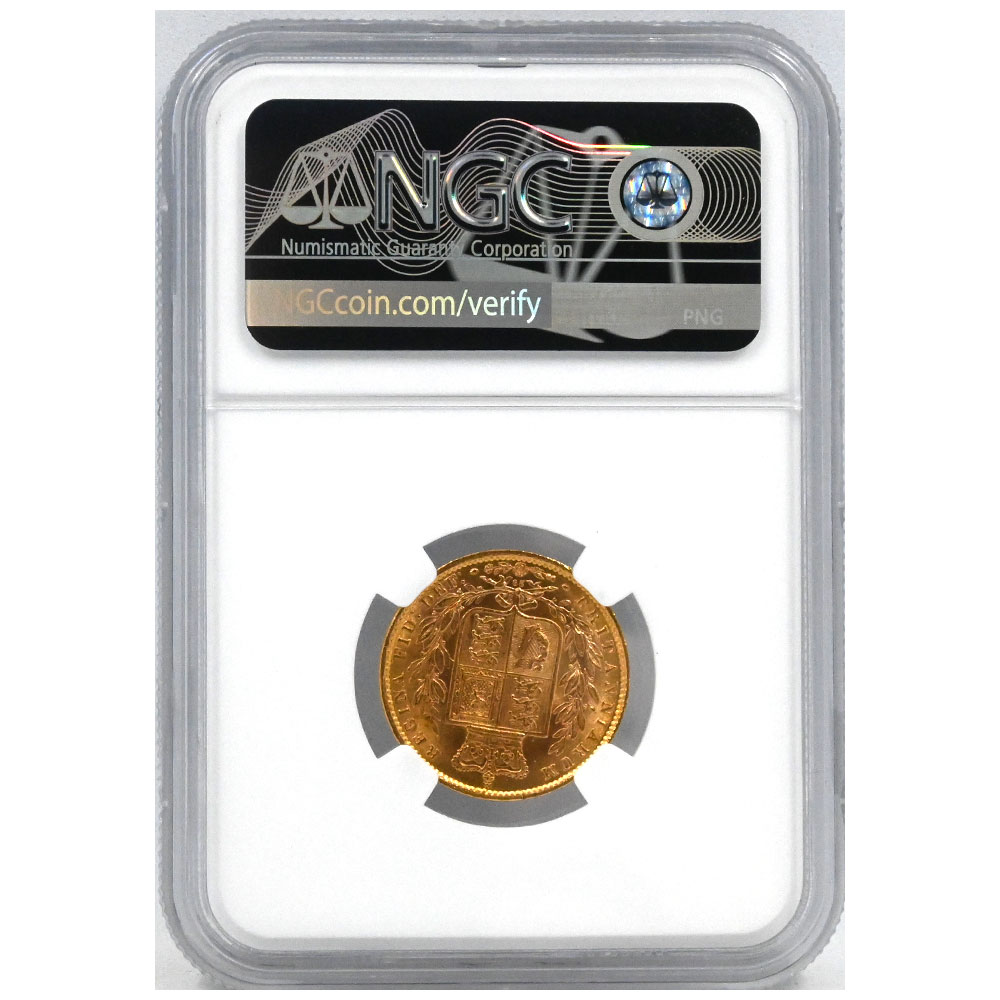 イギリス 1871 ヴィクトリア 1ソブリン 金貨 NGC MS63 盾 6769371002