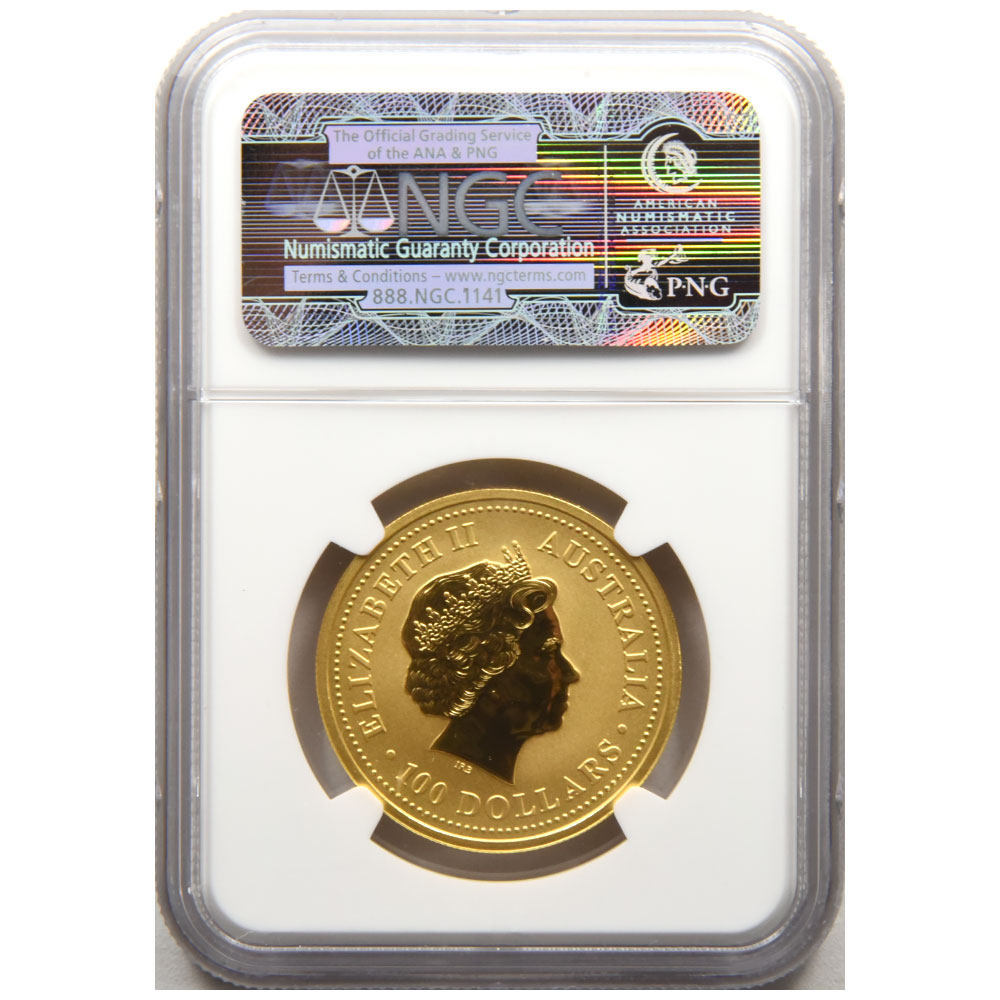 オーストラリア 2000 エリザベス2世 100ドル1オンス 金貨 NGC MS 69