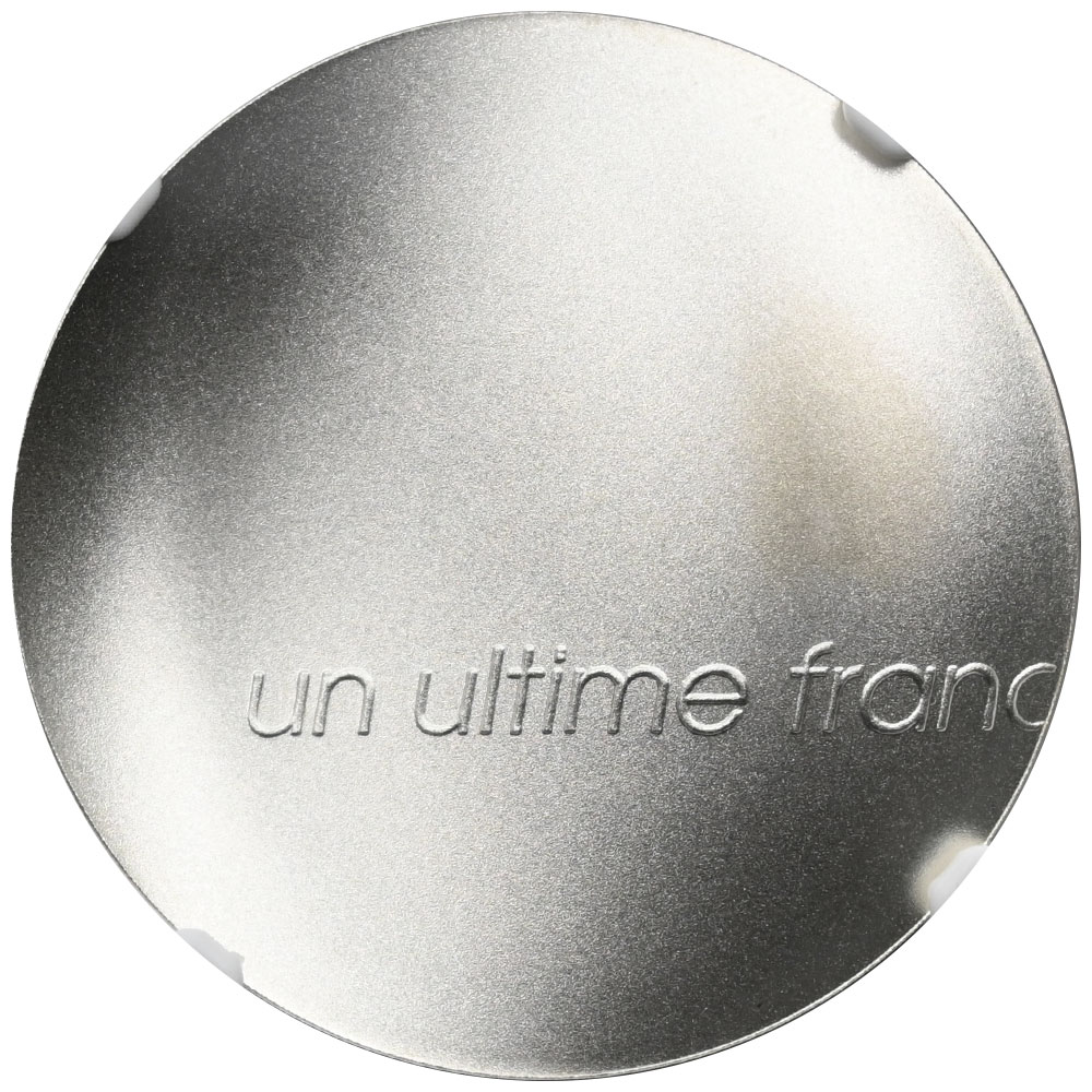 フランス 2001 1フラン 銀貨 NGC MS67MATTE 最後の1フラン 3956983006