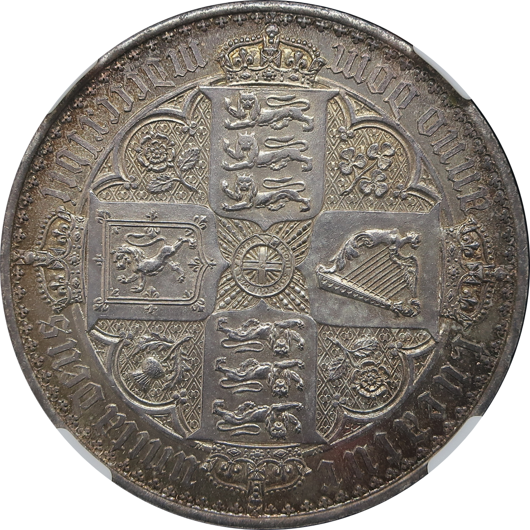 1847 イギリス ゴシッククラウン銀貨 ヴィクトリア女王 アンデシモ