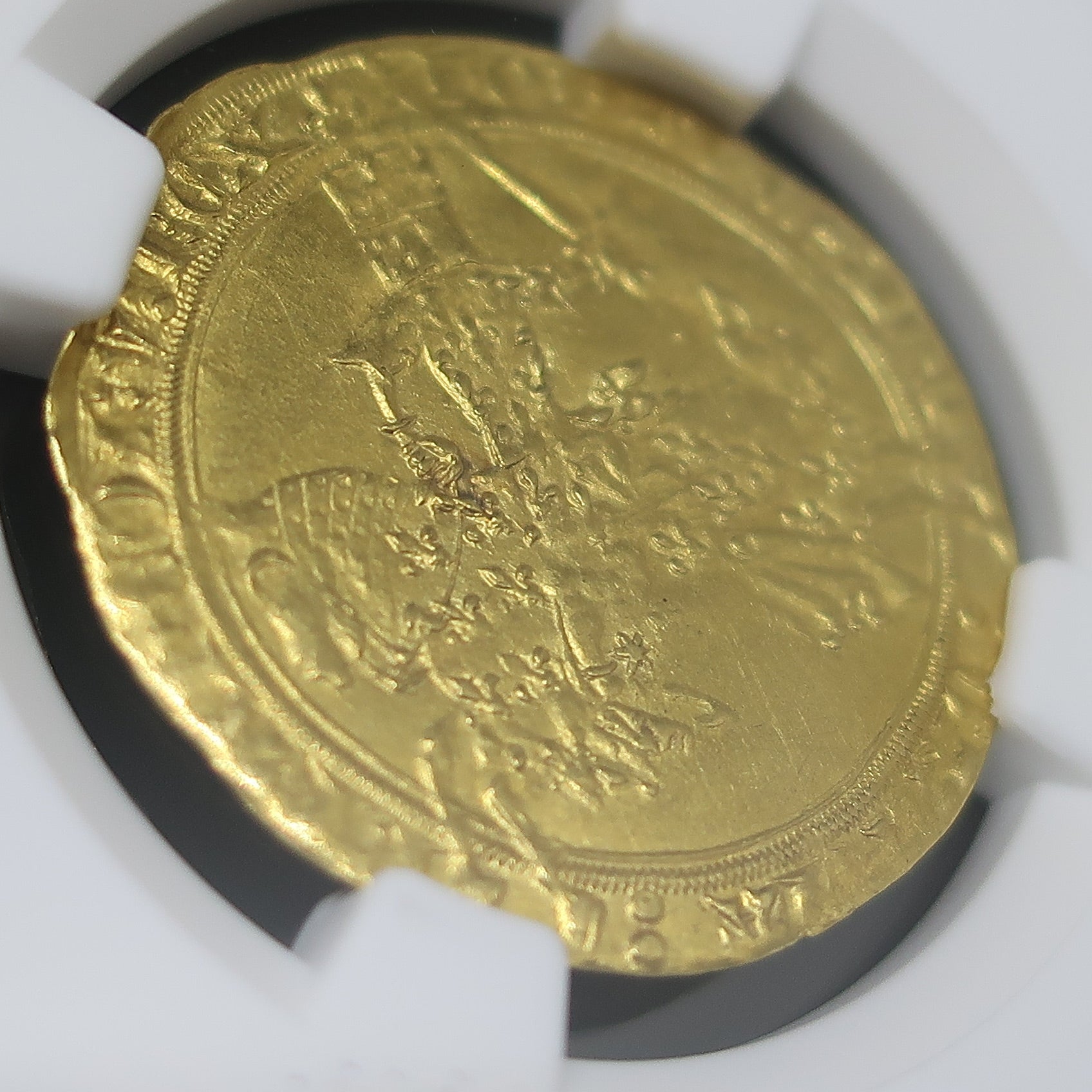 善良王】1350-64 フランス フランカシュヴァル金貨 MS63 NGC ジャン