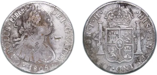 8 Reales - Charles IV 1806 TH (AU) - Mexico City Mint - Mexico