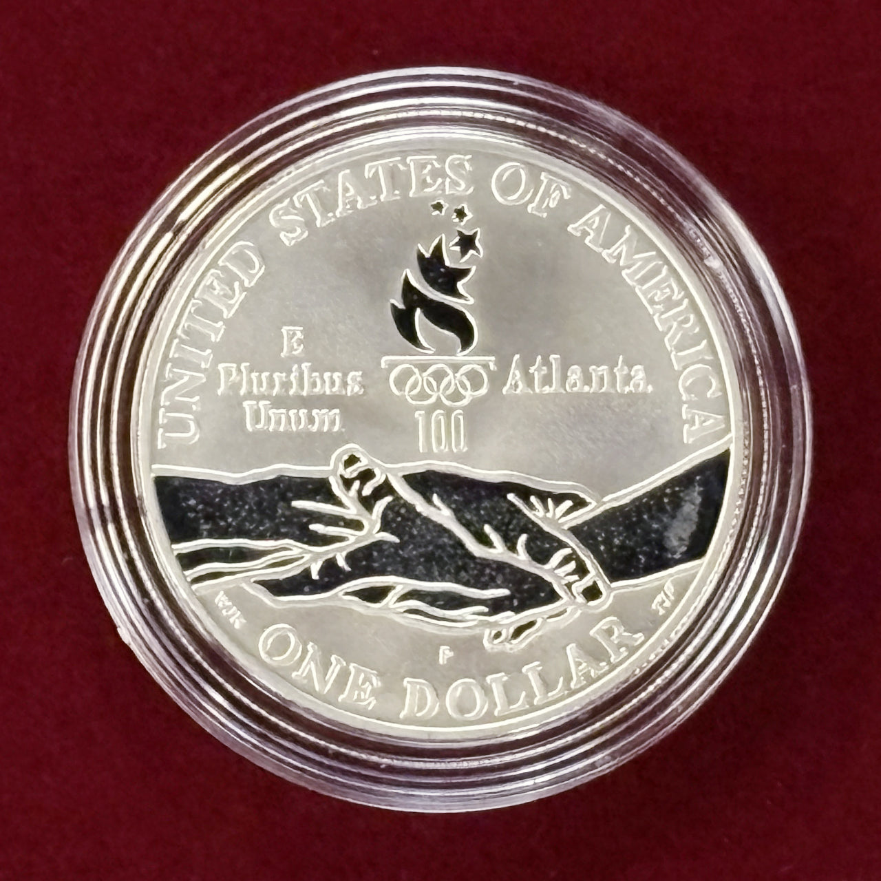 アメリカ】1996年アトランタオリンピック 1ドル 銀貨 プルーフ 1995P