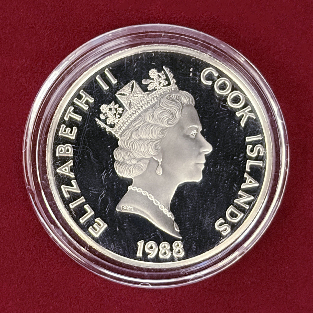 クック諸島】クリストファー・コロンブス 50ドル 銀貨 プルーフ 1988