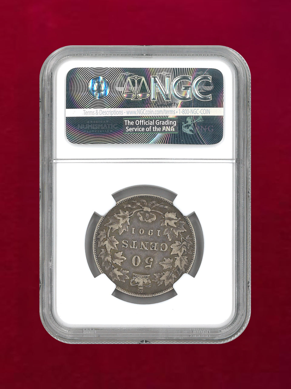 カナダ】50セント 銀貨 1901 NGC VF25［B-0000117］ – ワールド