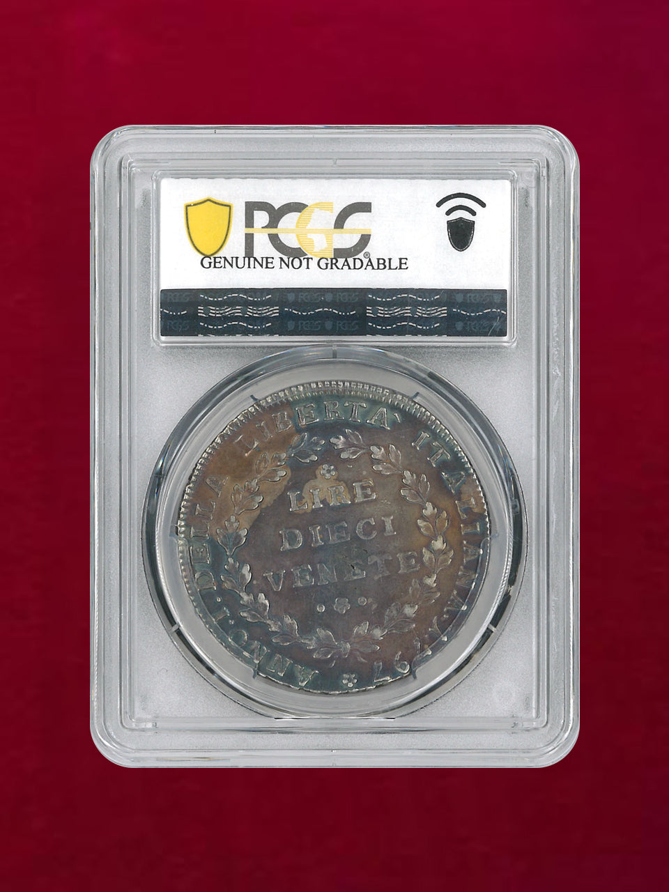 イタリア・ベネチア】10リラ 銀貨 1797AS PCGS Genuine Cleaned-XF