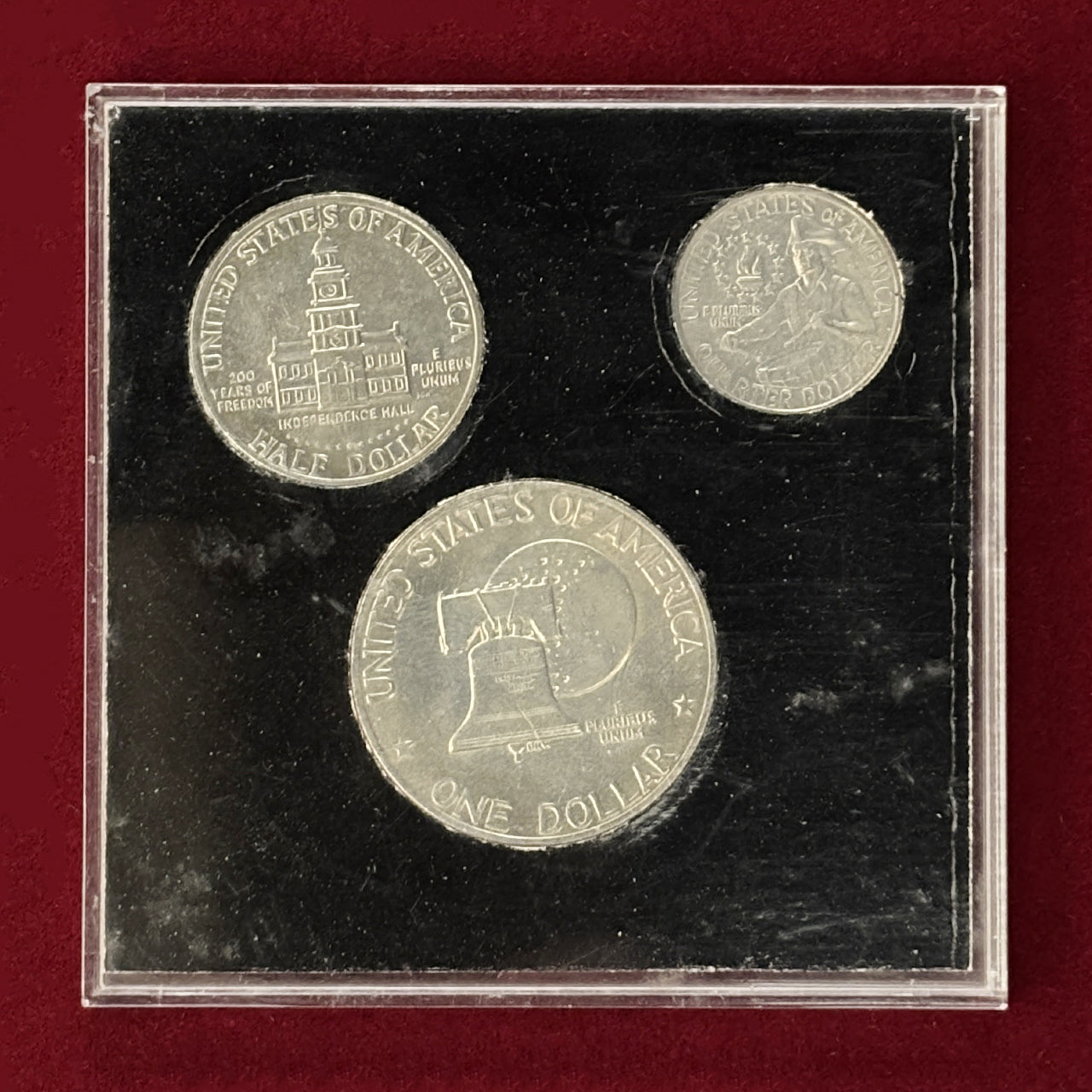アメリカ】アメリカ合衆国建国200年記念コインセット 3枚組［C-0000470