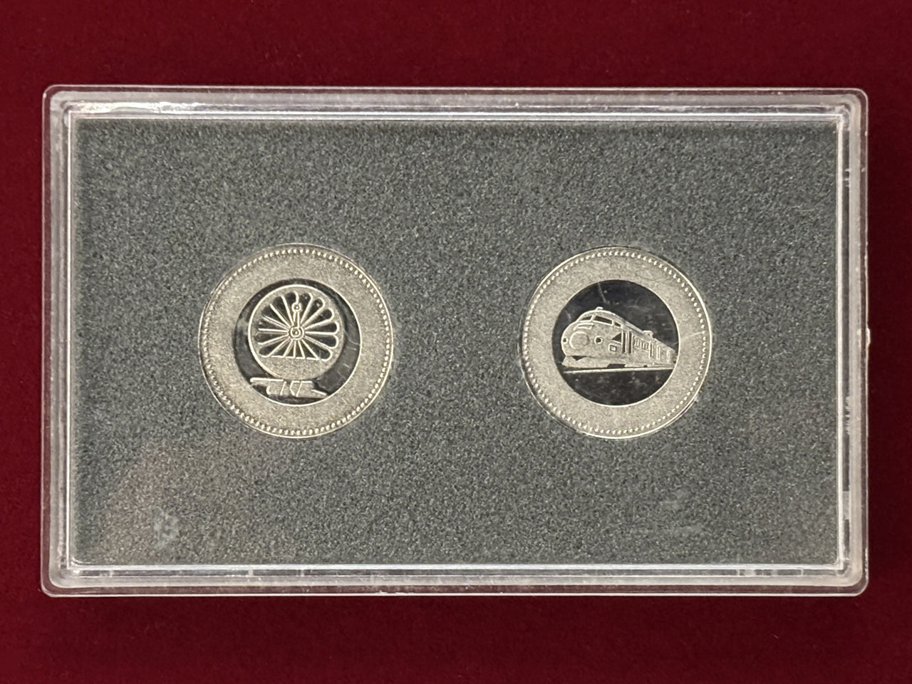 日本】新幹線 東京・博多開業記念メダルセット 2枚組 昭和50(1975)【C