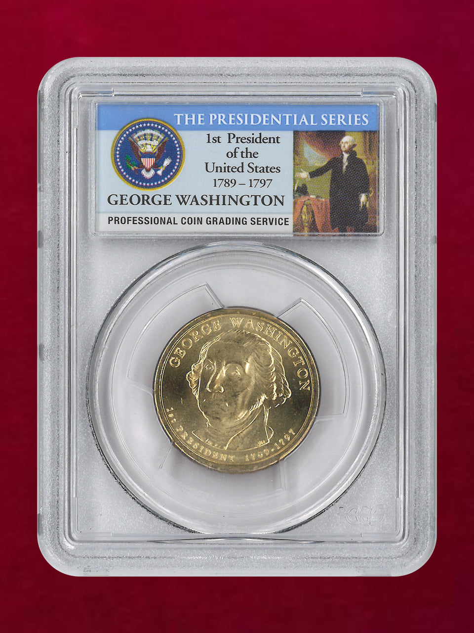 アメリカ】初代大統領 ジョージ・ワシントン 1ドル 銅貨 2007D PCGS
