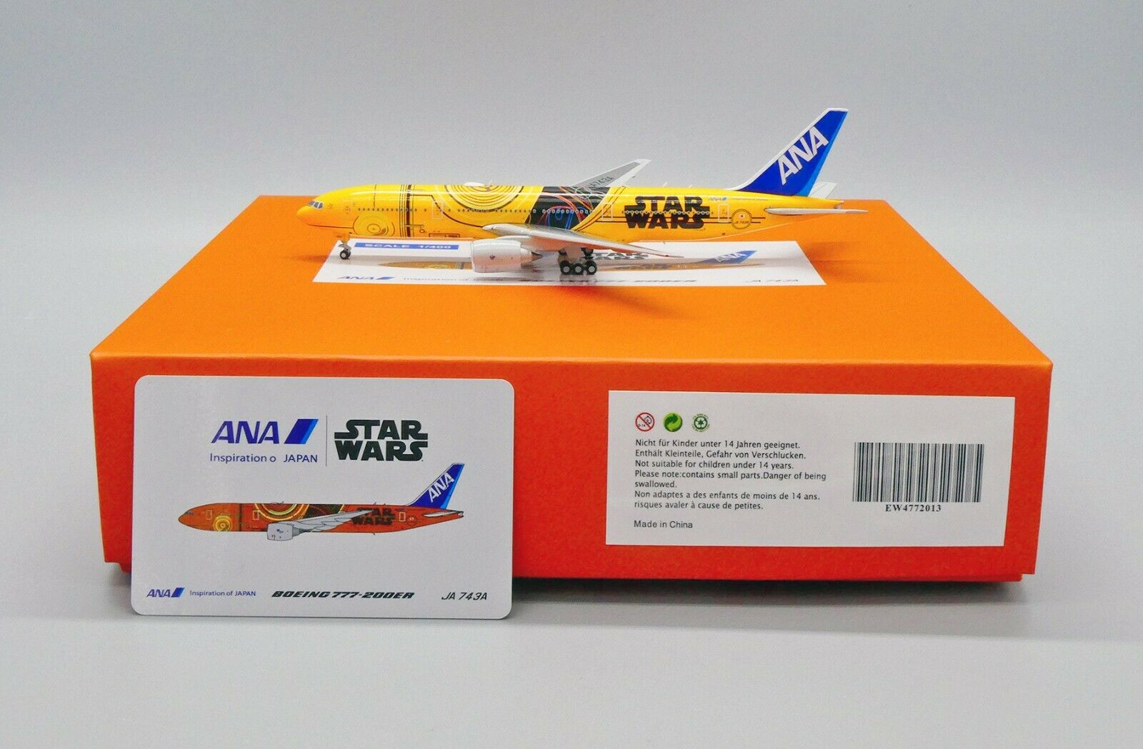 JC Wings 1:400 ANA All Nippon Airways Boeing B777-200(ER) 'C-3PO