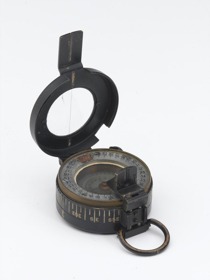 Prismatic compass, Mk III, 1939 used by Lieutenant-Colonel Fred