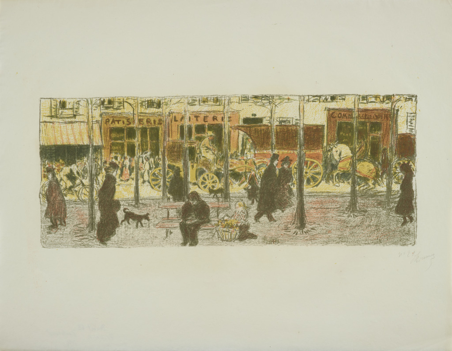 パリの生活情景』：大通り|ピエール・ボナール |所蔵作品検索｜国立