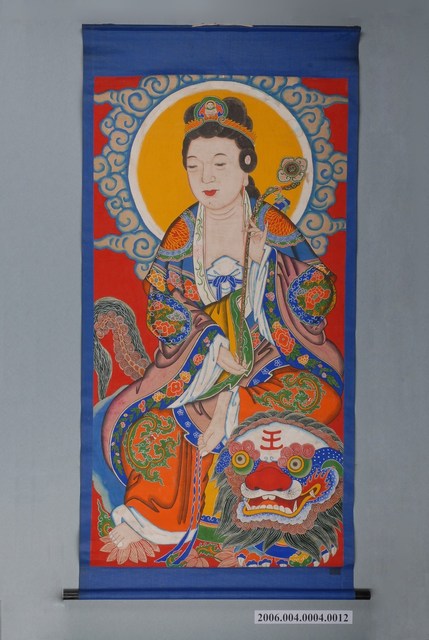 文殊菩薩畫像掛軸- 藏品資料- 國立臺灣歷史博物館典藏網