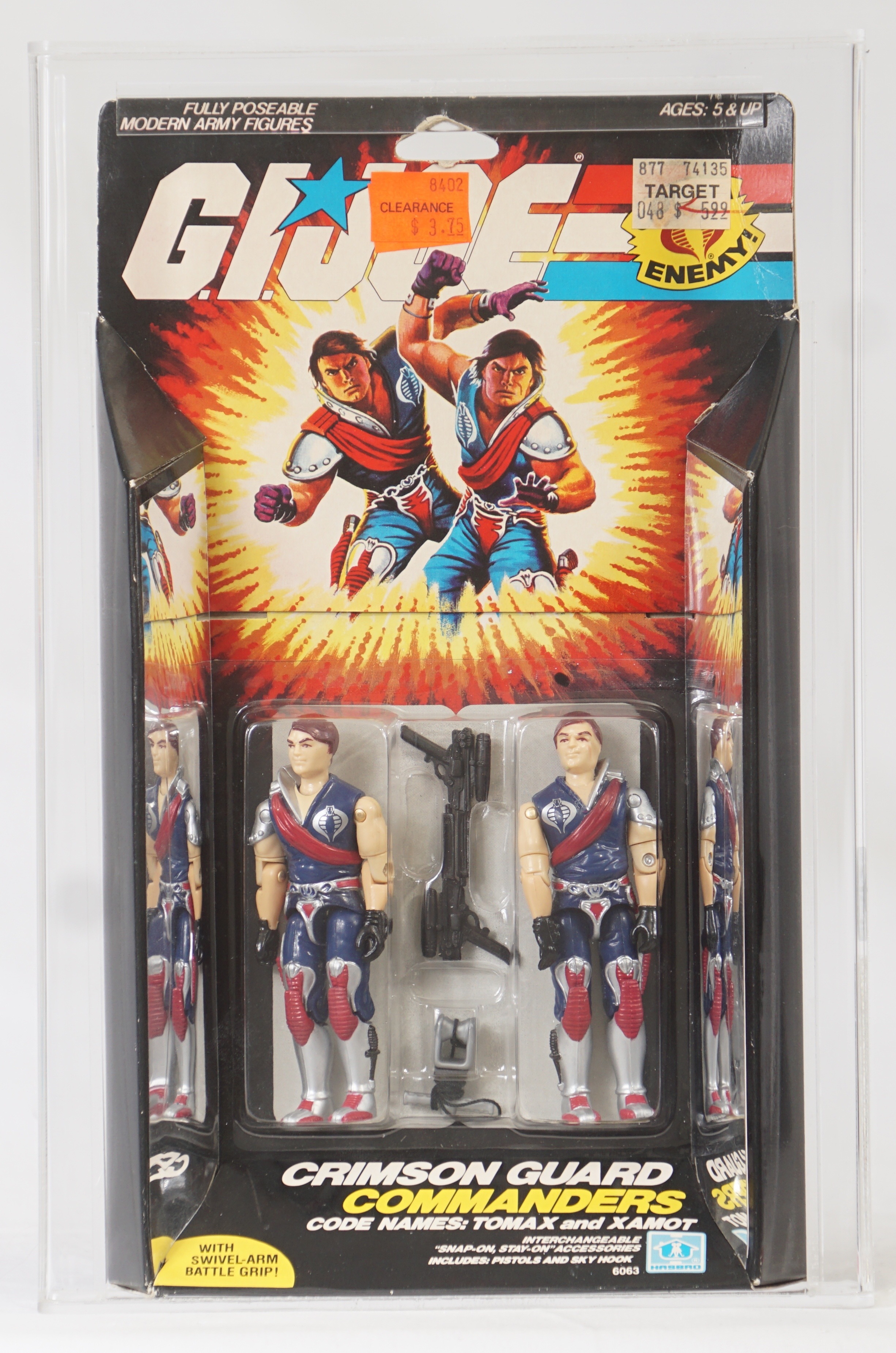 1985 Hasbro G.I. Joe Carded Action Figure - Crimson Guard Tomax