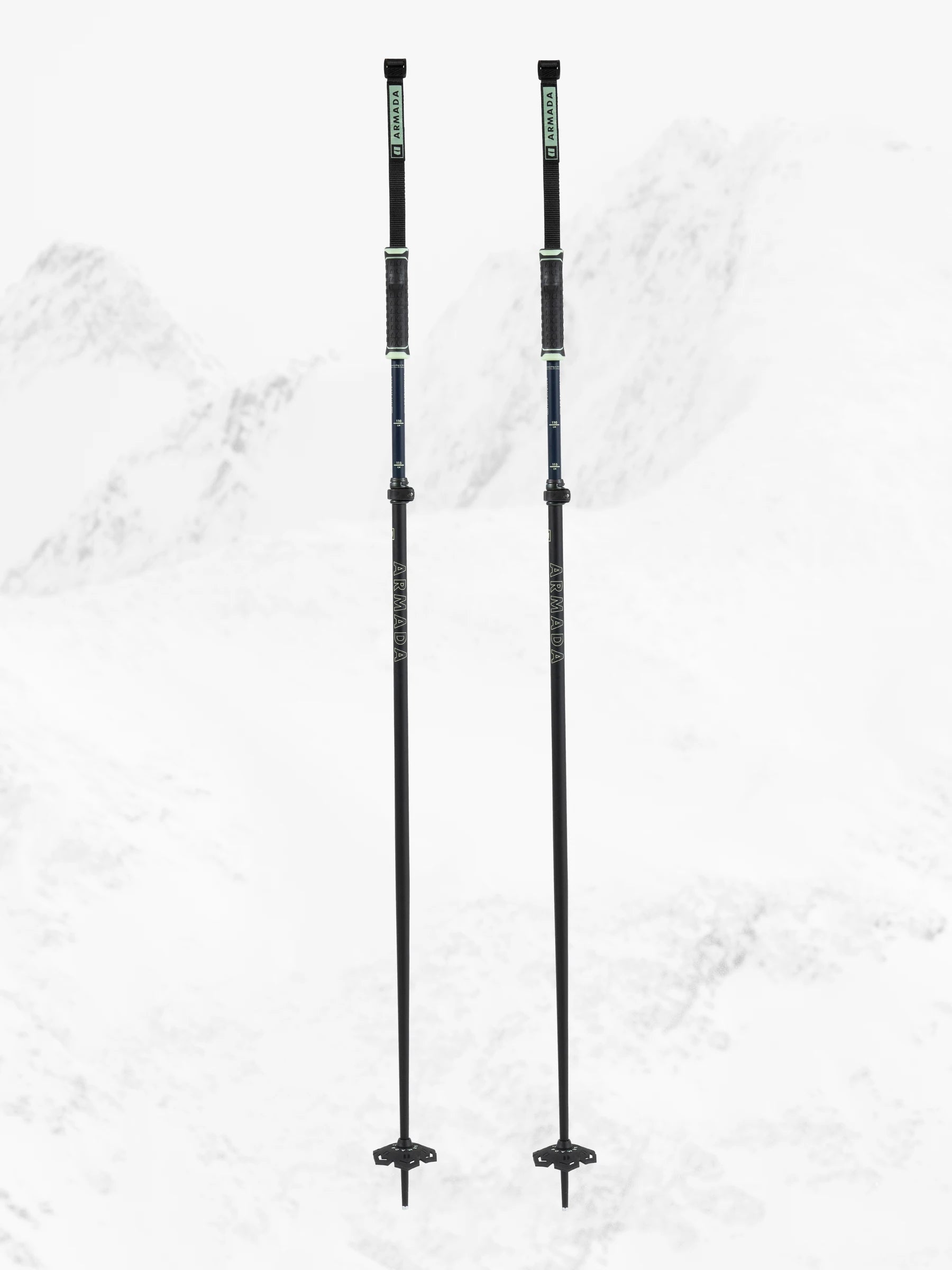 Armada AK Adjustable Ski Poles (Blue/Green) - 2026 - ColoradoSkiShop