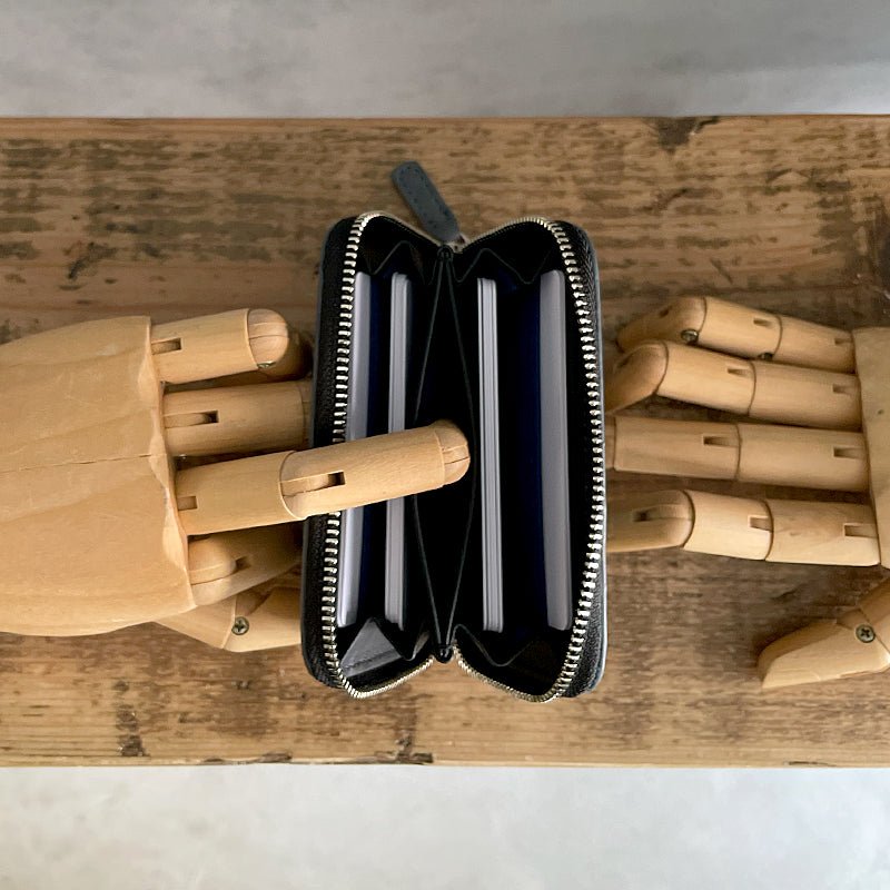 ROUND MINI WALLET（べジタブルタンニンレザー）ミニ財布 made in