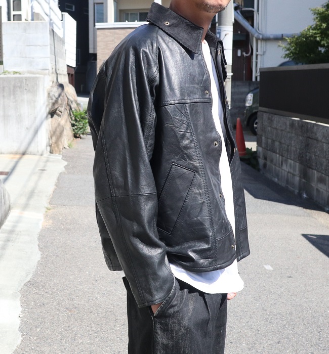 yoused ユーズド LEATHER DRIVER'S JACKET レザードライバーズ