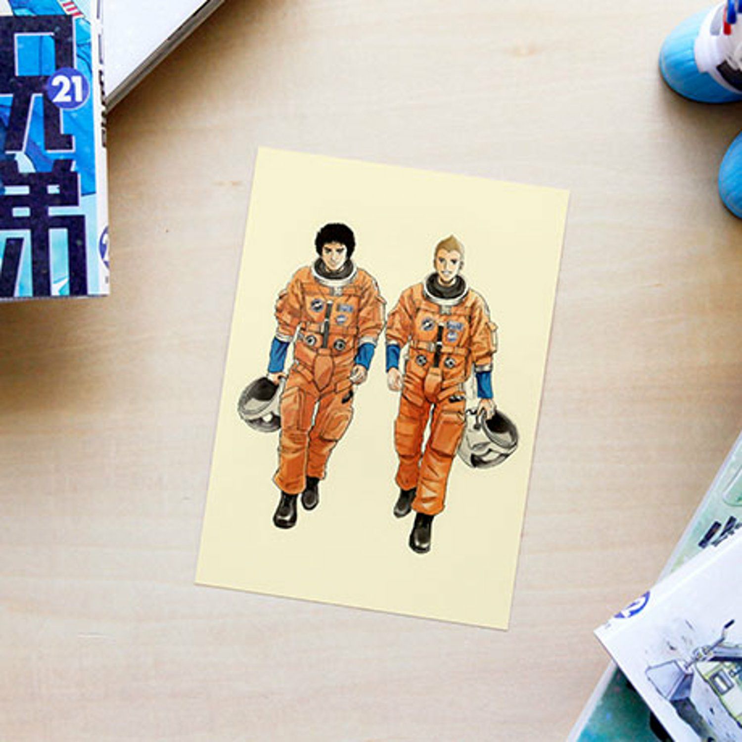 宇宙兄弟 ポストカード ムッタ&ヒビト【宇宙兄弟展福井オリジナル商品