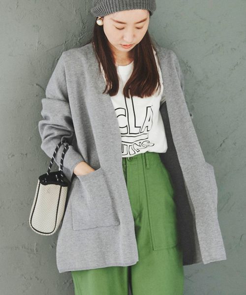 WEB限定】［洗える］マシュマロミラノリブカーディガン（セットアップ