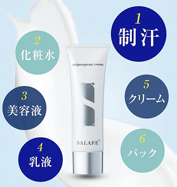 顔汗に！制汗ジェルクリーム「サラフェプラス」1本6役のオールインワン