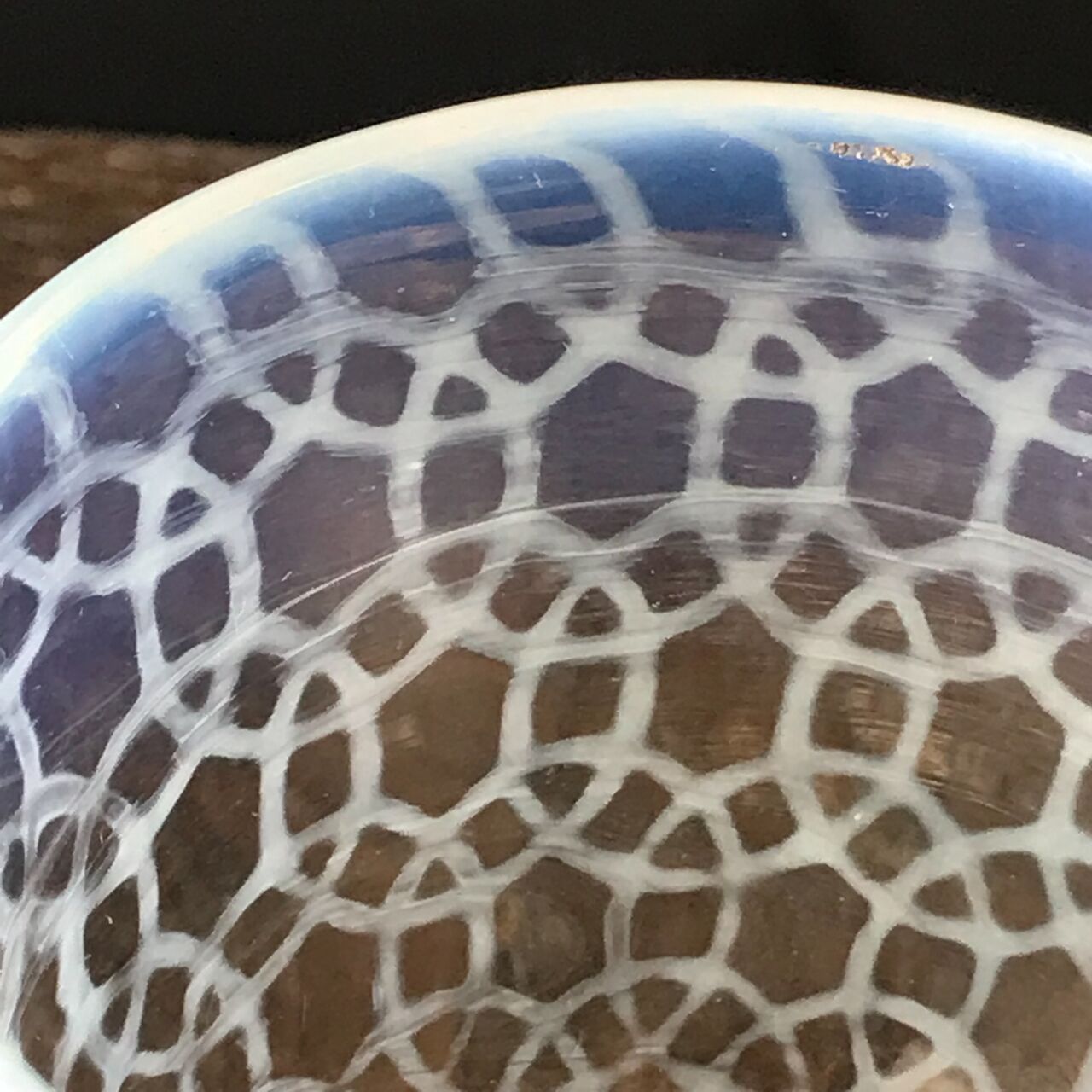 ガラス :: 輪つなぎ文 棗形 黒脚 氷コップ | COTTOU.JP 骨董の通販