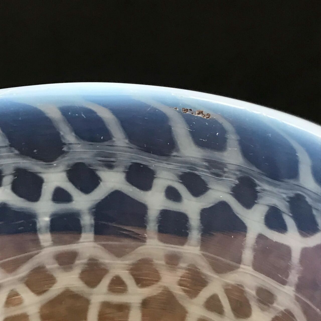 ガラス :: 輪つなぎ文 棗形 黒脚 氷コップ | COTTOU.JP 骨董の通販