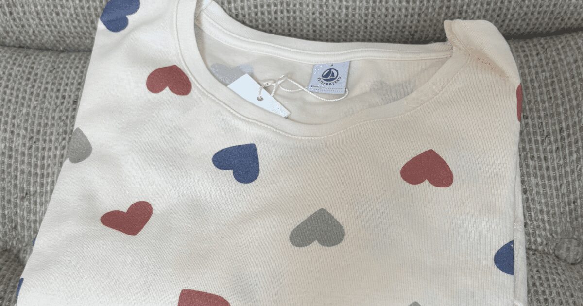 プチバトー大人パジャマのサイズ感は？レディース長袖タイプを着てみて