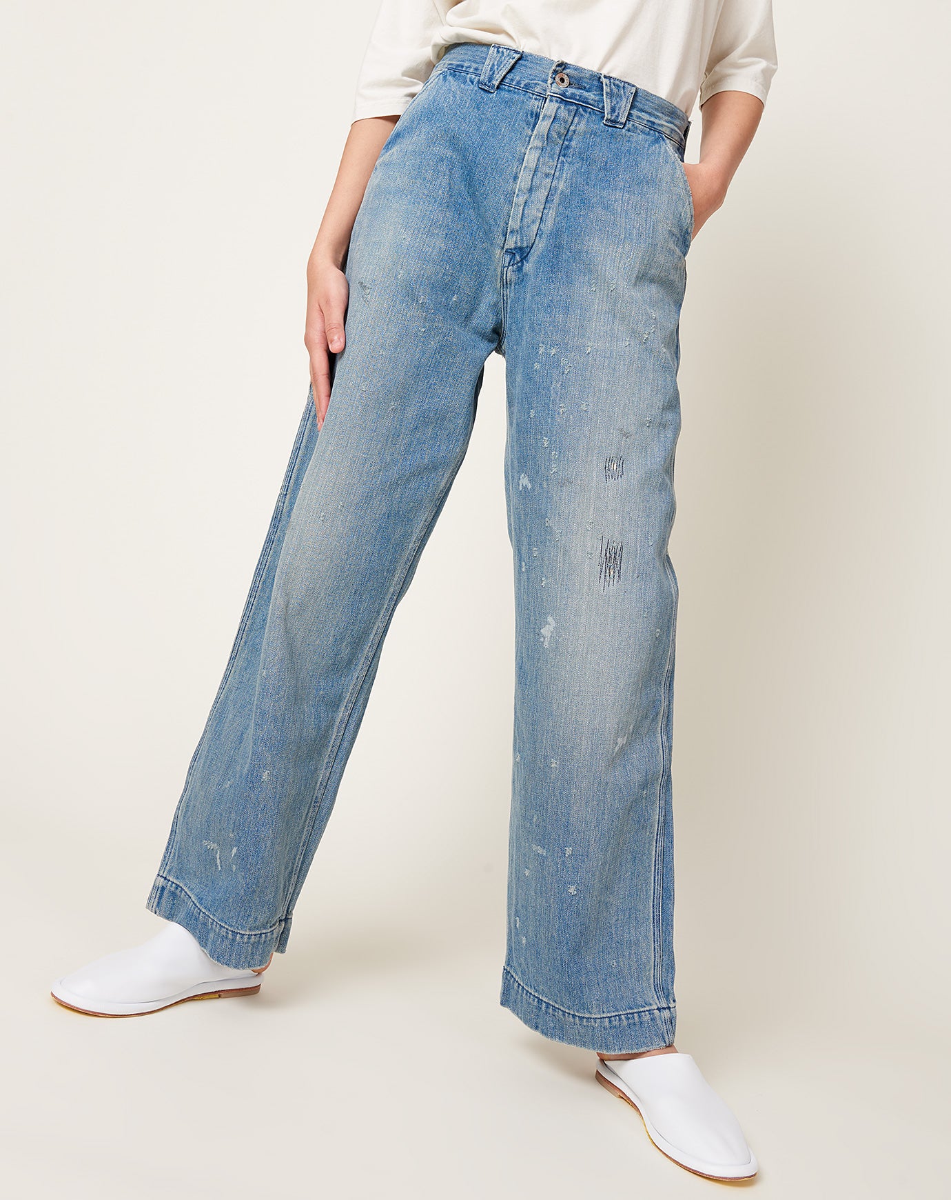 Denim Painter Pant in Vintage Wash | Chimala | Covet + Lou | Covet
