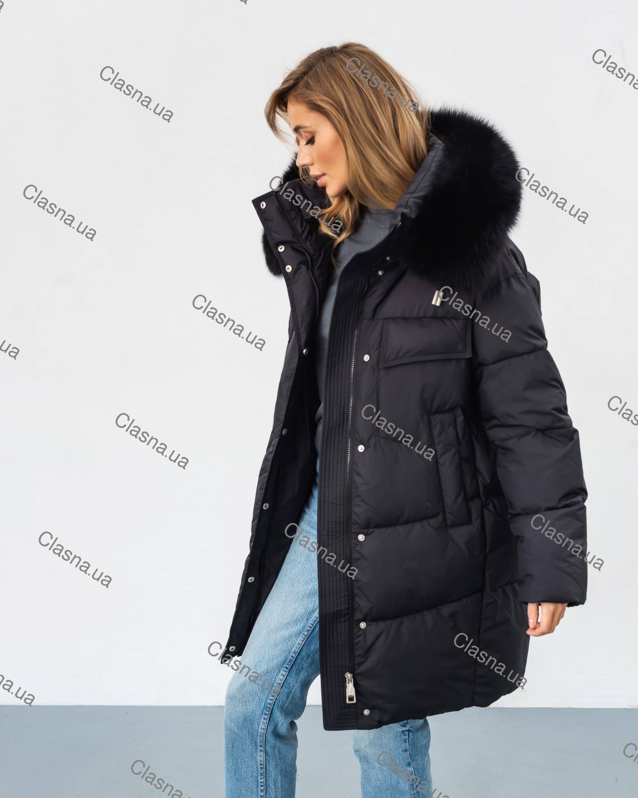 Женская зимняя куртка с капюшоном 717 – Clasna