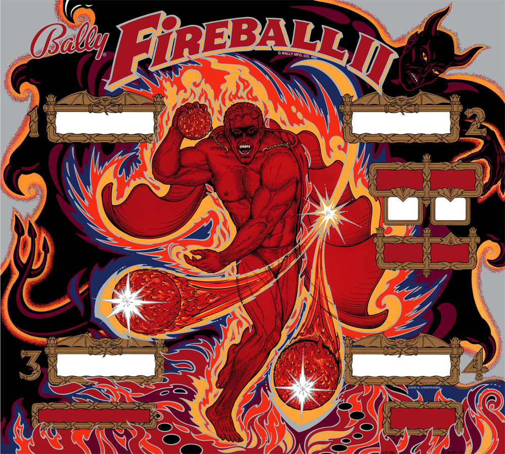 Fireball II Backglass – classicplayfields.com