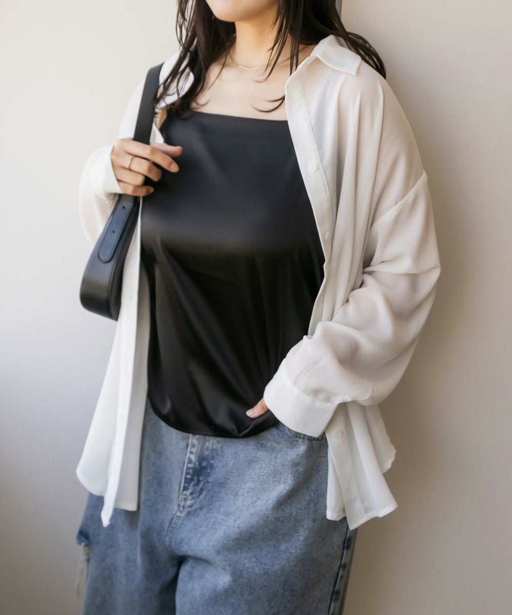 CLETTEオリジナル☆ダブルストラップサテンキャミソール | 大きい