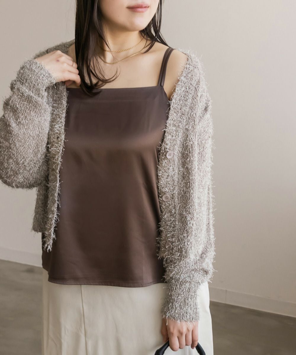 CLETTEオリジナル☆ダブルストラップサテンキャミソール | 大きい