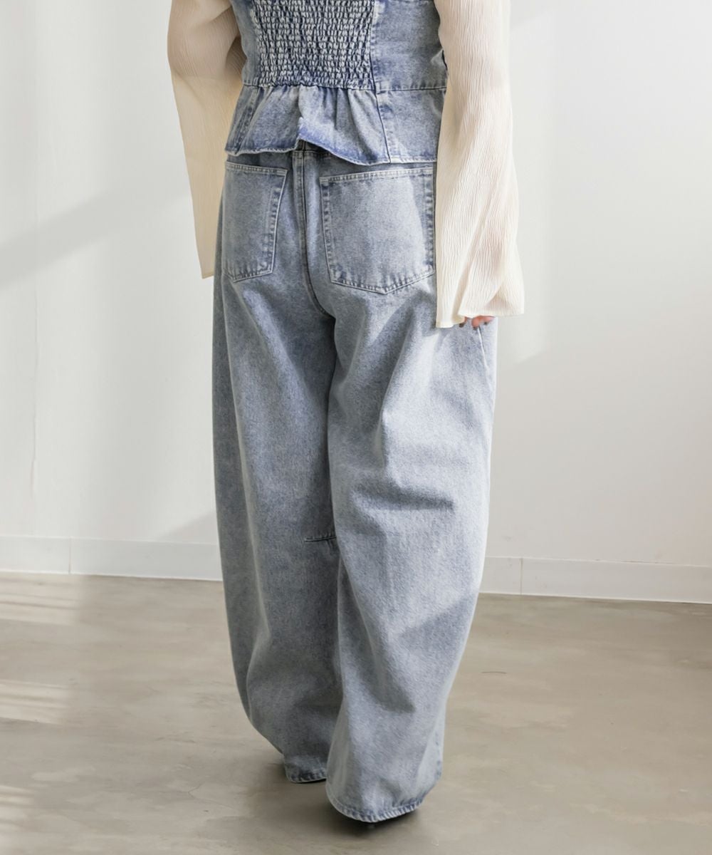 CLETTEオリジナル☆バレルレッグデニムパンツ | 大きいサイズ