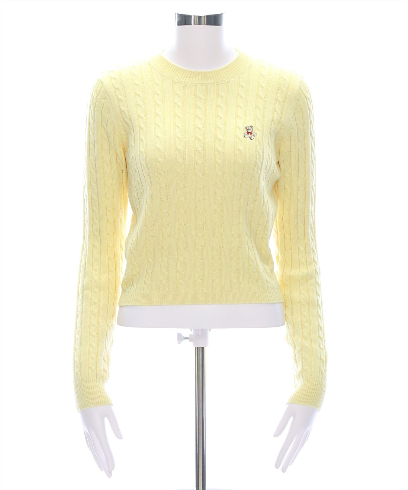 clear クマ刺繍総ケーブルニットトップス[CL9041/2] | レディース