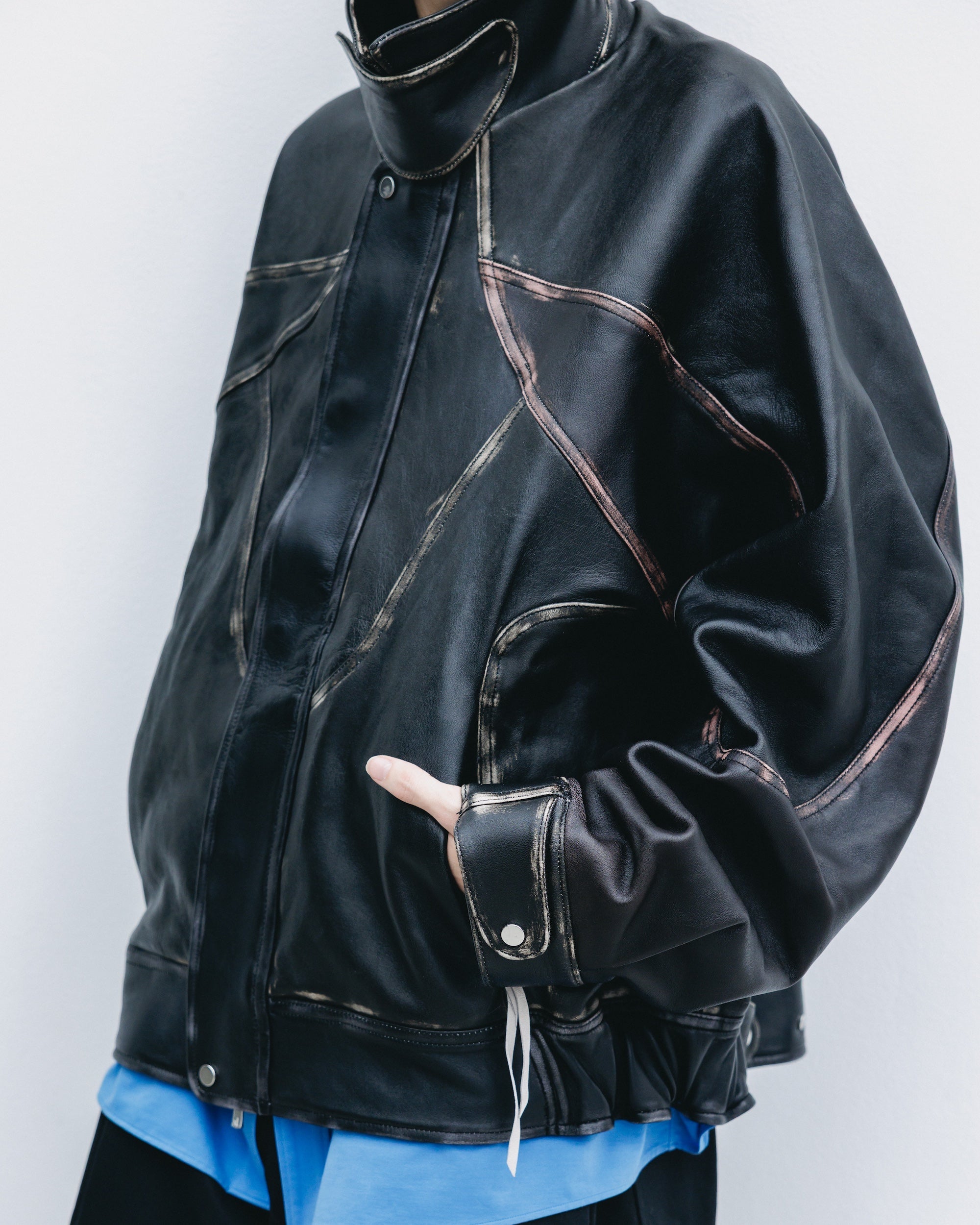 VINTAGE SHEEP LEATHER FUTURE JACKET (BLACK)