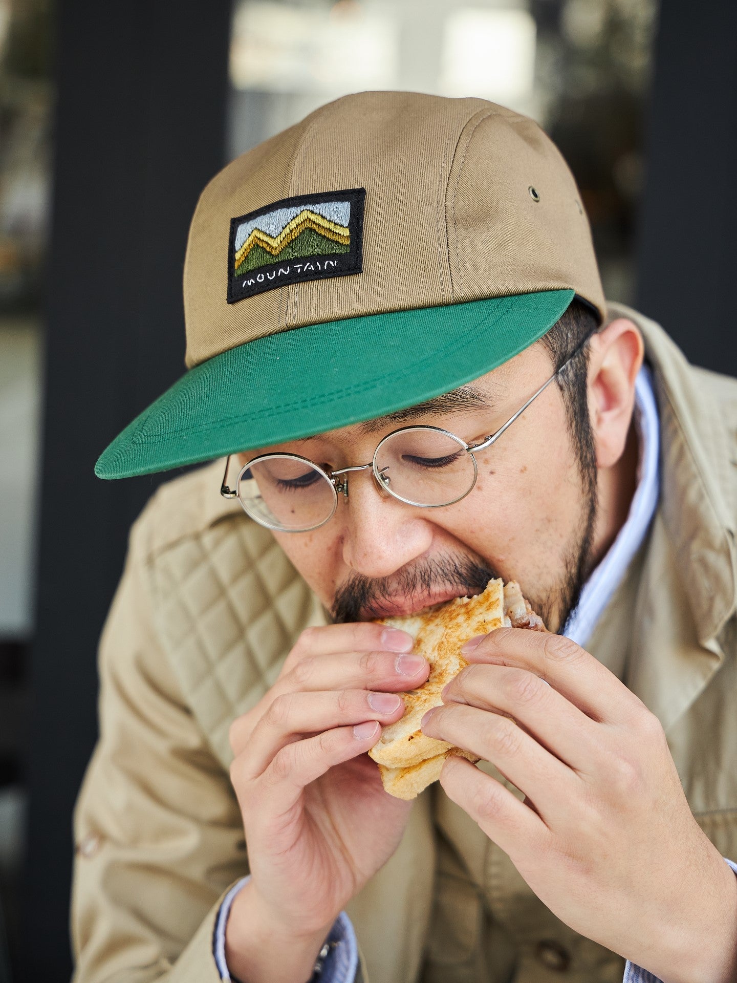 Punctuation × 2nd ロングビルキャップ（刺繍ワッペン付き）｜メンズ