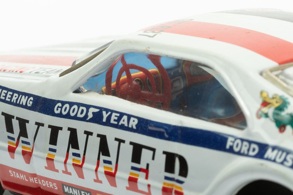 1970's TAIYO VINTAGE TIN RUSHER FORD MUSTANG MACH1