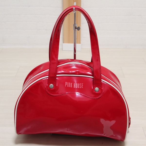 赤チワワエナメルミニボストンバッグ - ピンクハウス通販｜リサイクル