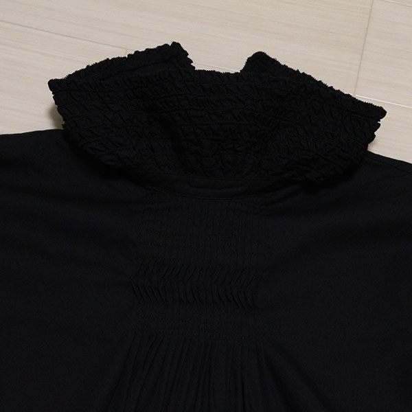 黒ピコフリル×ピンタックローンブラウス - ピンクハウス通販
