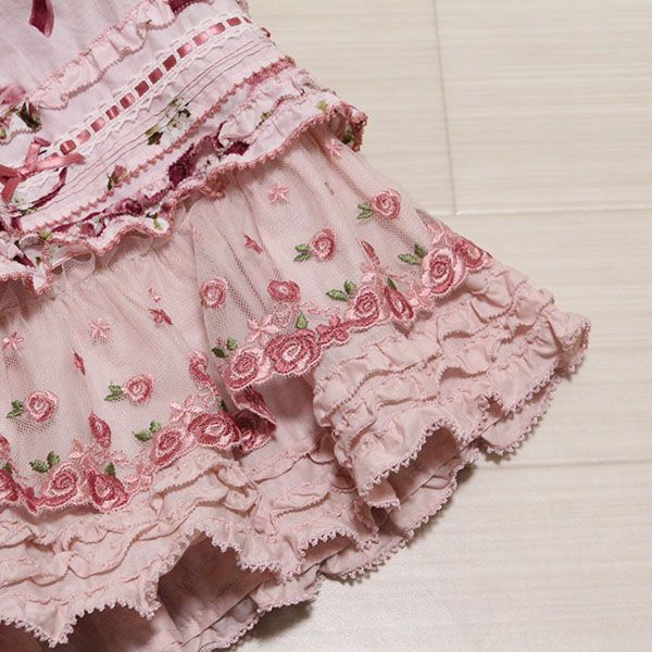 ピンクローズリース段々スカート - ピンクハウス通販｜リサイクル