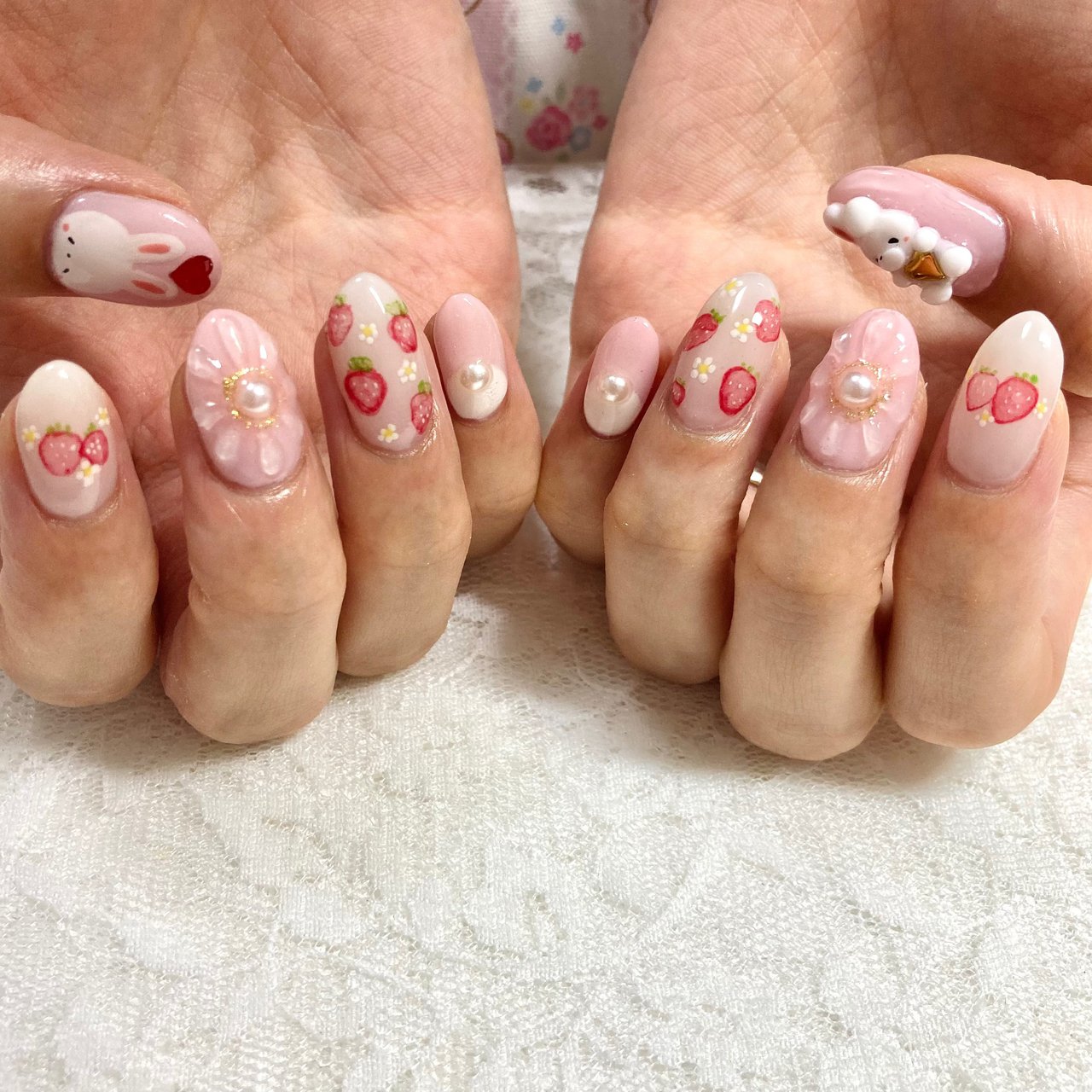 ハンド/アニマル柄/キャラクター/3D/フルーツ - nail salon Pink Bunny