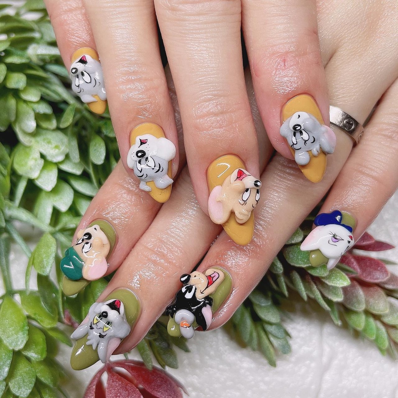 オールシーズン/ハンド/キャラクター/3D/ミディアム - NICHI nail