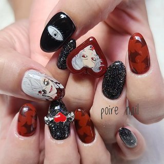 ブラック(黒)/#葛葉ネイルのネイルデザイン｜ネイルブック